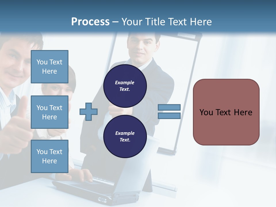 A Group Of Business People Giving Thumbs Up PowerPoint Template