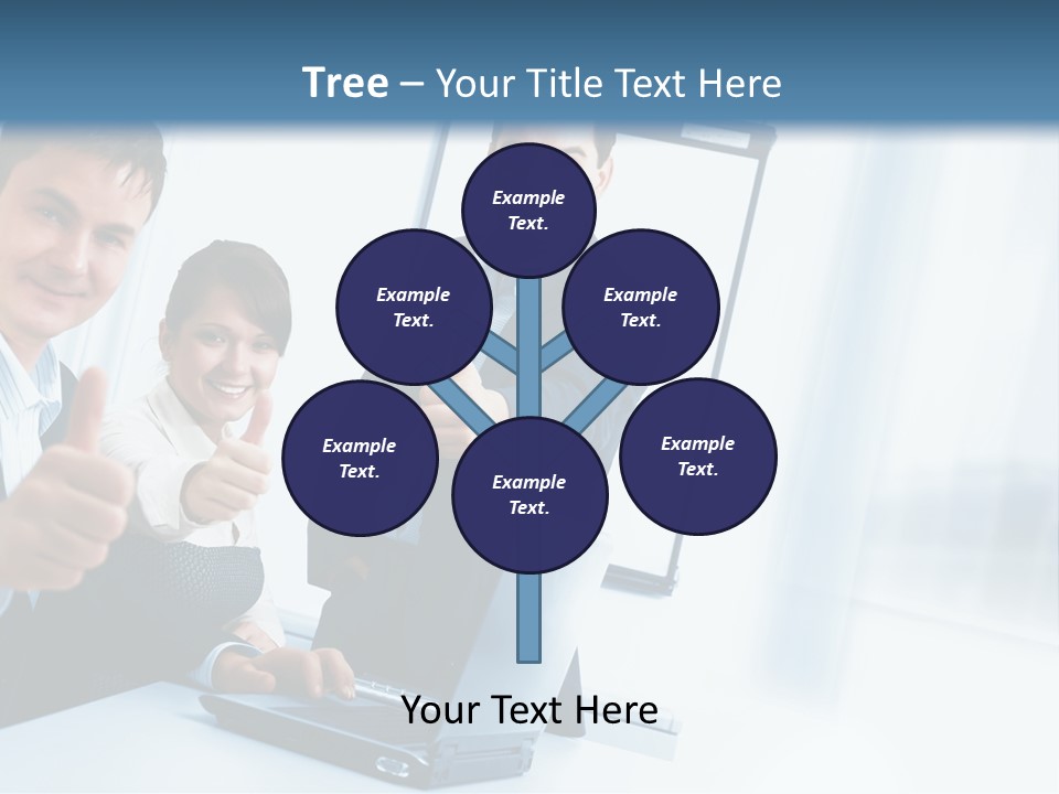 A Group Of Business People Giving Thumbs Up PowerPoint Template