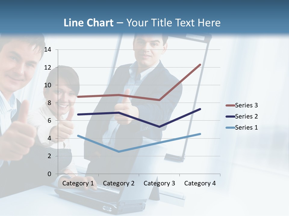 A Group Of Business People Giving Thumbs Up PowerPoint Template