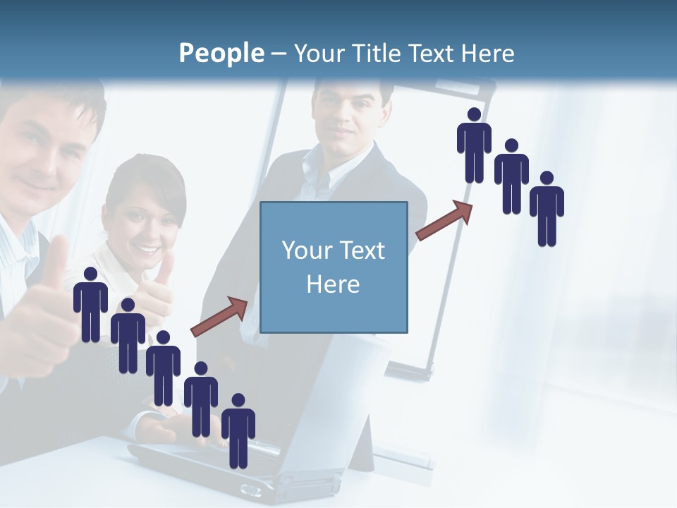 A Group Of Business People Giving Thumbs Up PowerPoint Template