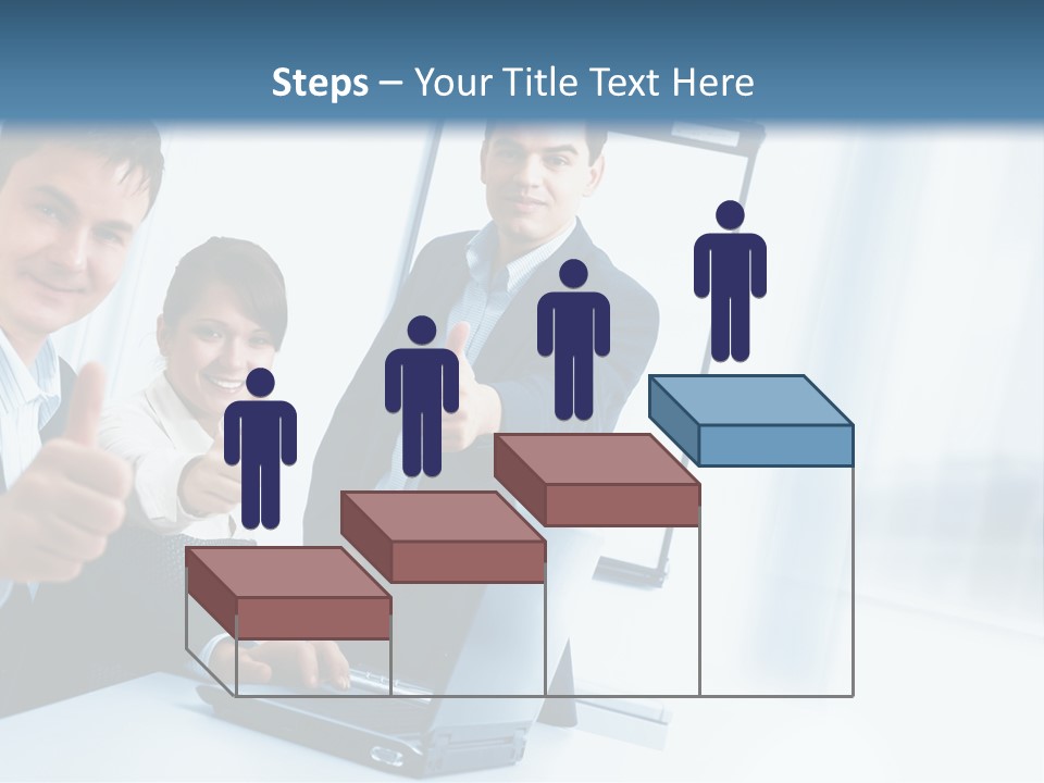 A Group Of Business People Giving Thumbs Up PowerPoint Template