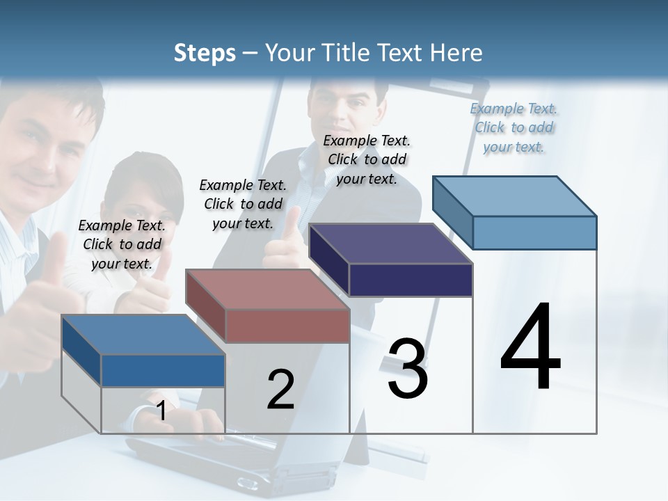 A Group Of Business People Giving Thumbs Up PowerPoint Template