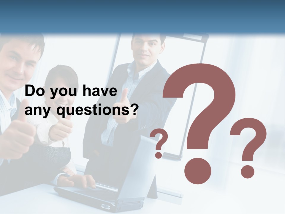 A Group Of Business People Giving Thumbs Up PowerPoint Template