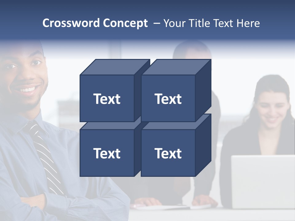 A Group Of People Sitting At A Table With A Laptop PowerPoint Template