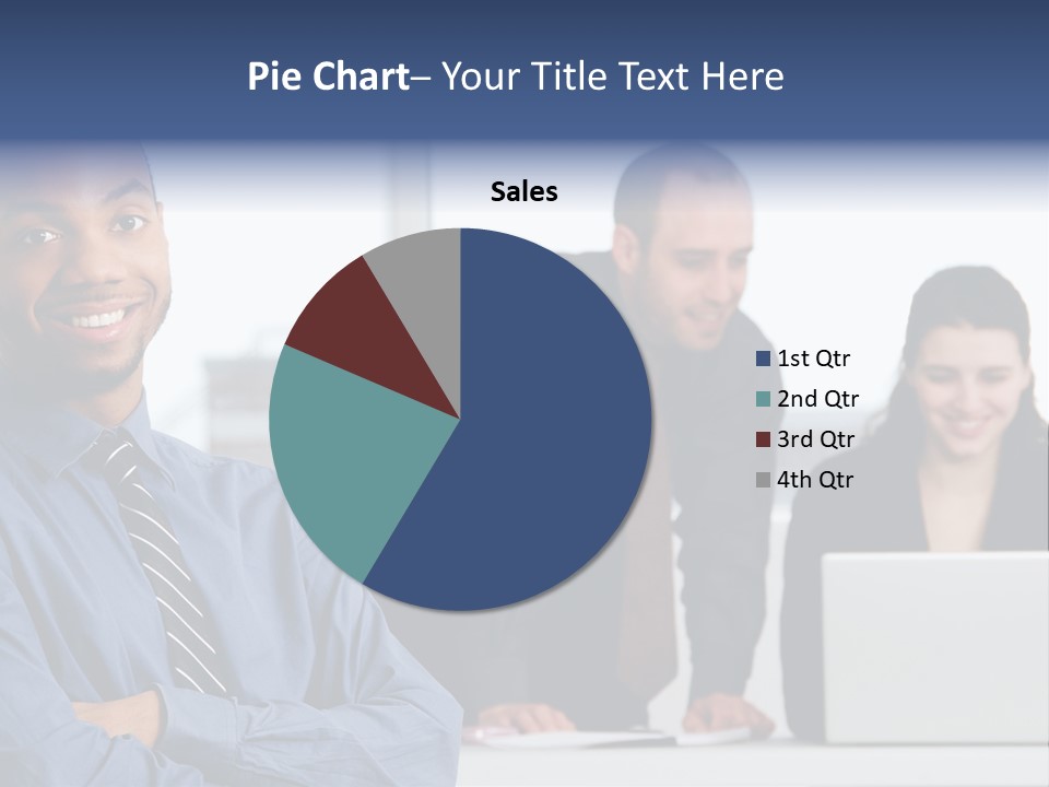 A Group Of People Sitting At A Table With A Laptop PowerPoint Template