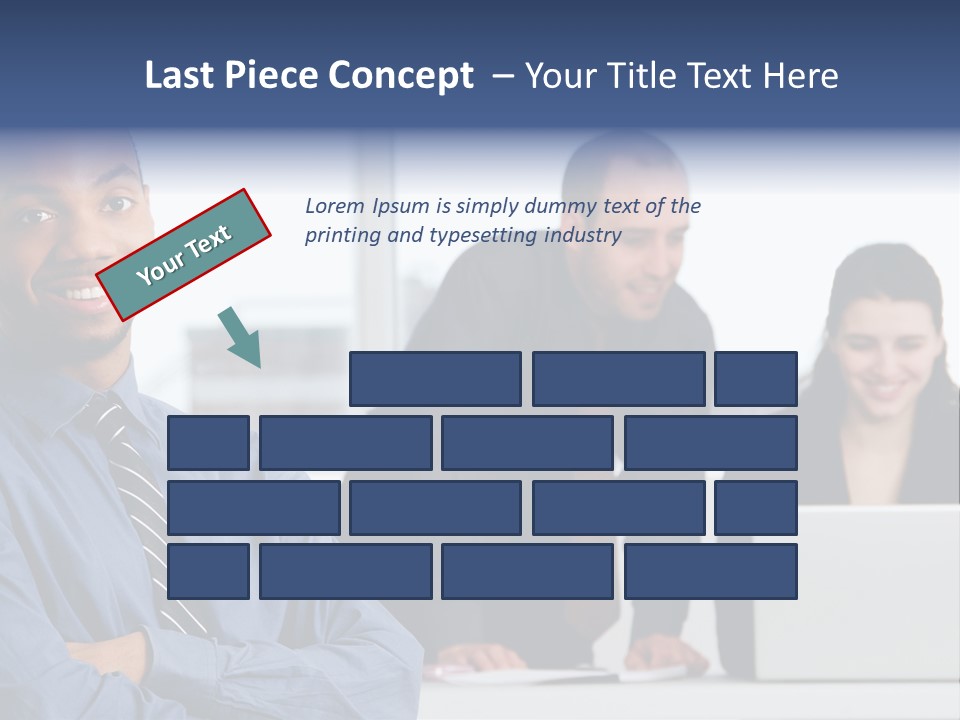 A Group Of People Sitting At A Table With A Laptop PowerPoint Template