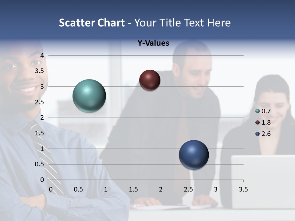 A Group Of People Sitting At A Table With A Laptop PowerPoint Template