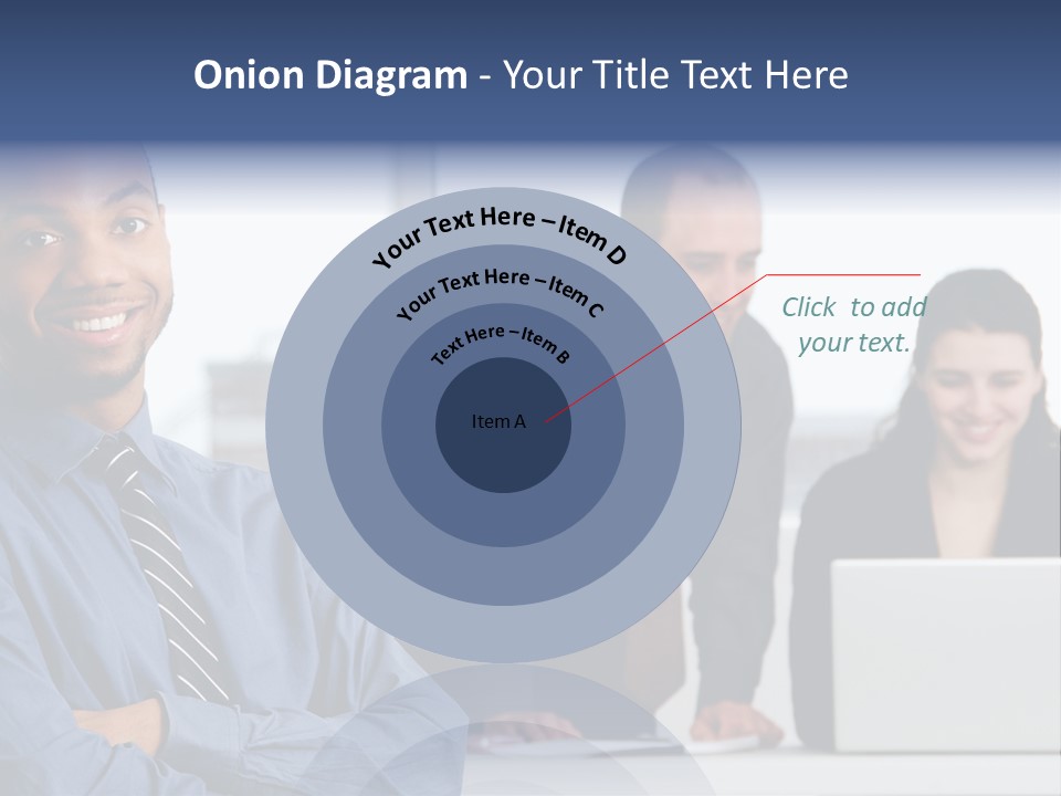 A Group Of People Sitting At A Table With A Laptop PowerPoint Template