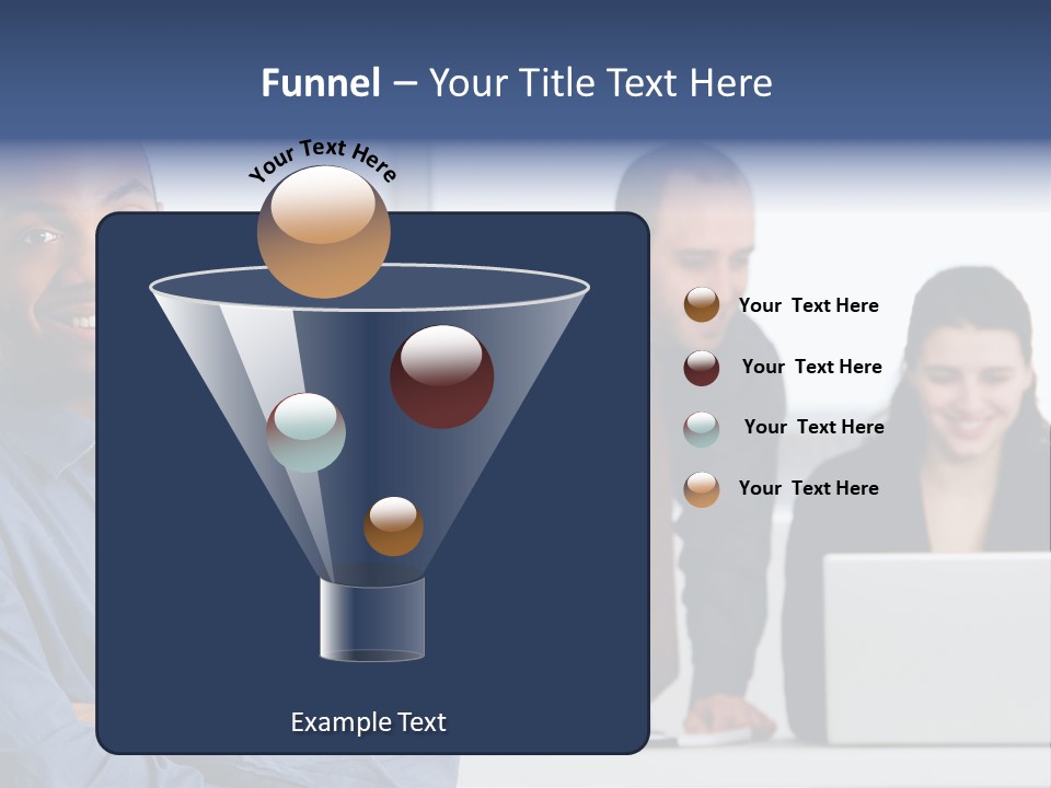 A Group Of People Sitting At A Table With A Laptop PowerPoint Template