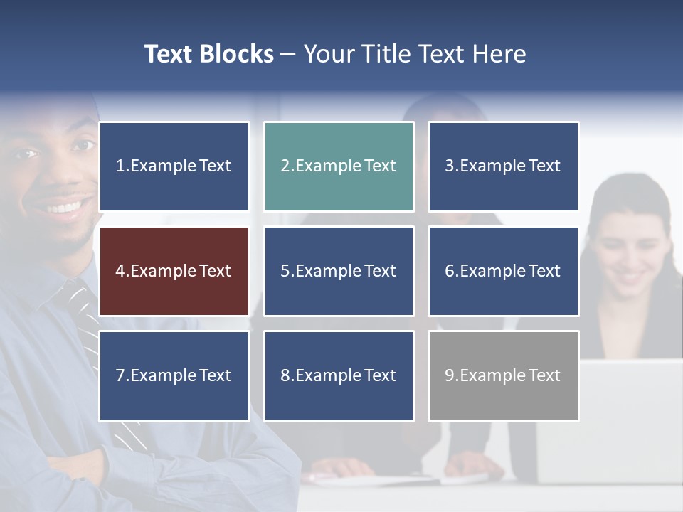 A Group Of People Sitting At A Table With A Laptop PowerPoint Template