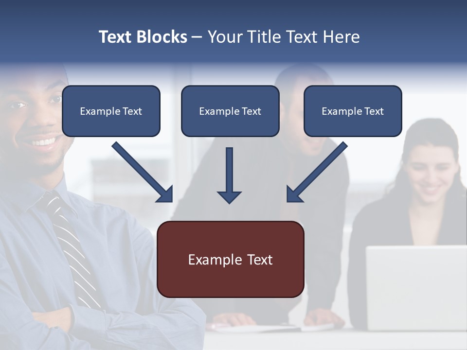 A Group Of People Sitting At A Table With A Laptop PowerPoint Template