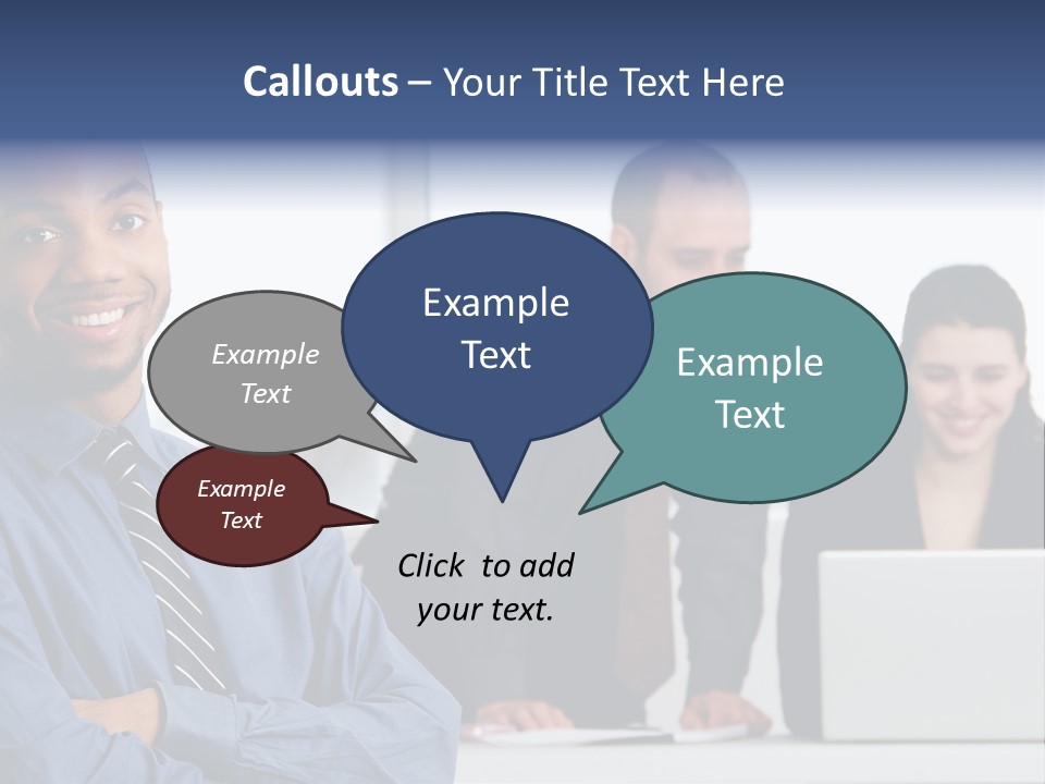 A Group Of People Sitting At A Table With A Laptop PowerPoint Template