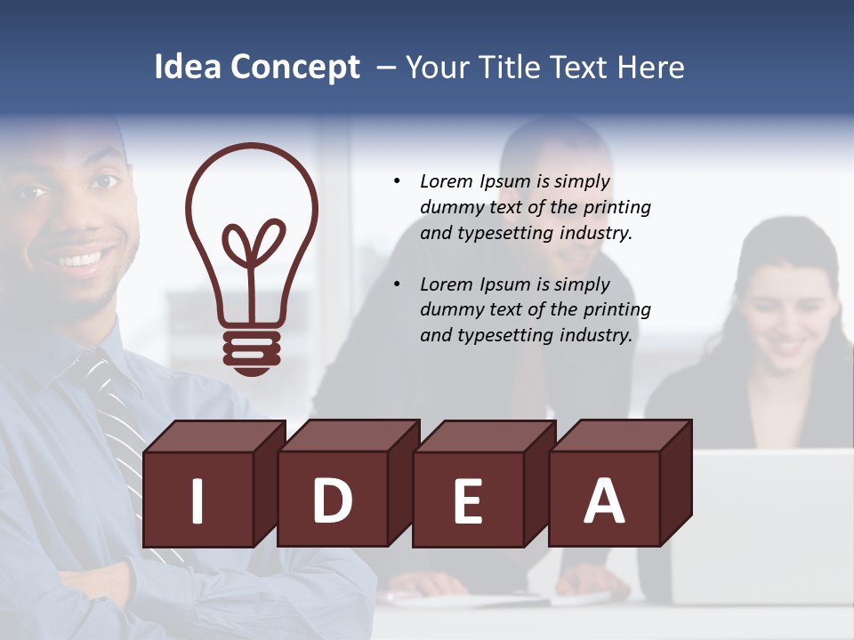 A Group Of People Sitting At A Table With A Laptop PowerPoint Template