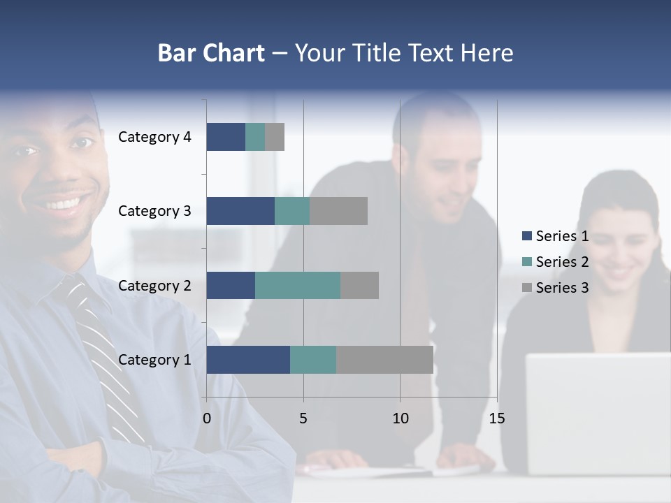A Group Of People Sitting At A Table With A Laptop PowerPoint Template