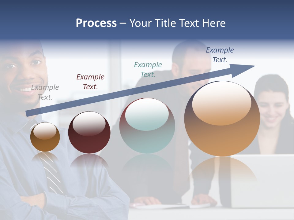 A Group Of People Sitting At A Table With A Laptop PowerPoint Template