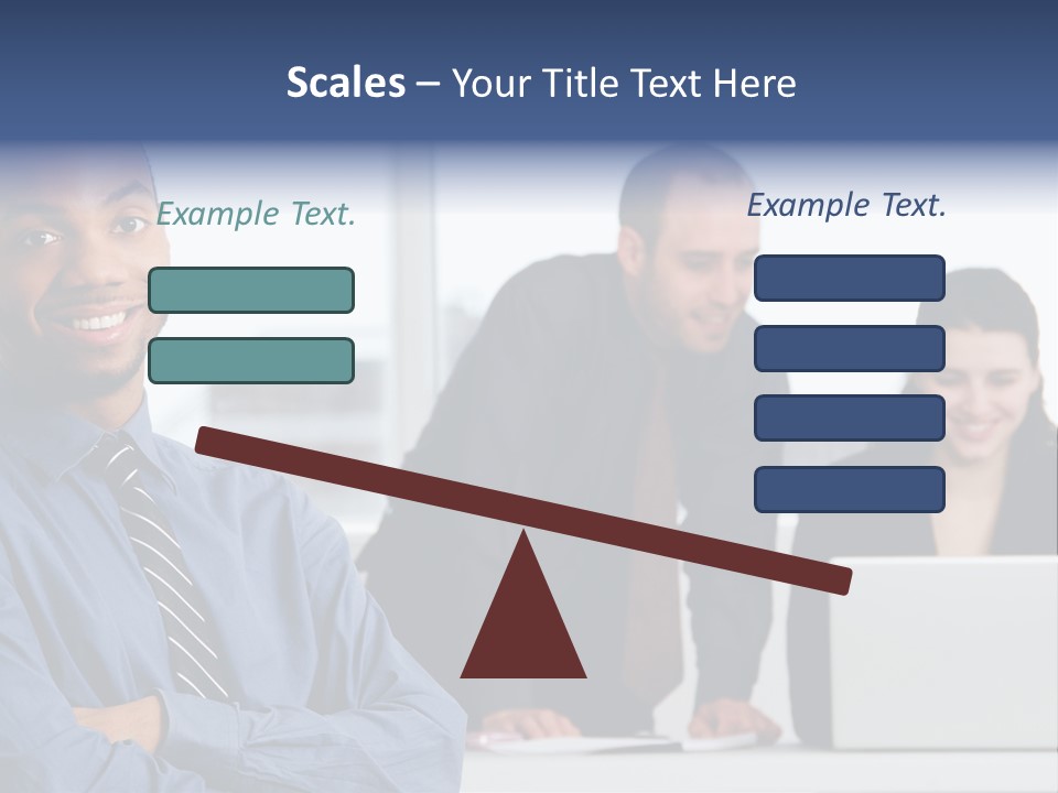A Group Of People Sitting At A Table With A Laptop PowerPoint Template