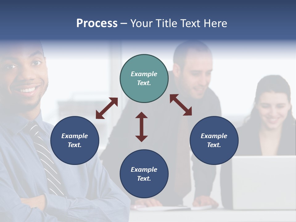 A Group Of People Sitting At A Table With A Laptop PowerPoint Template