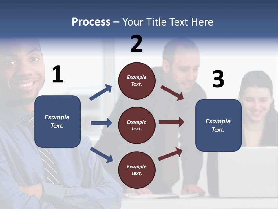 A Group Of People Sitting At A Table With A Laptop PowerPoint Template