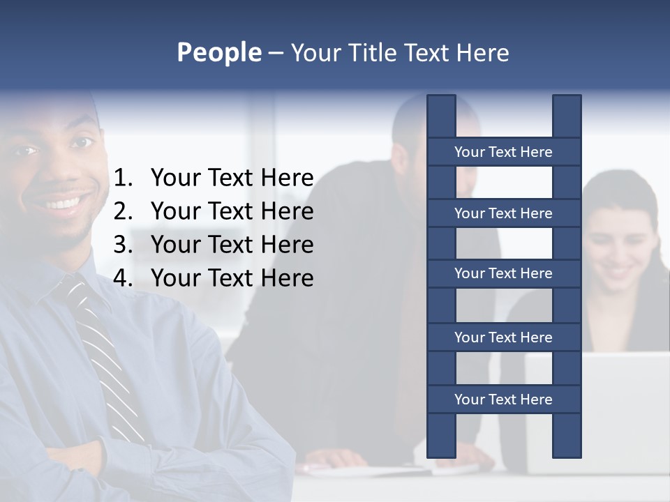 A Group Of People Sitting At A Table With A Laptop PowerPoint Template