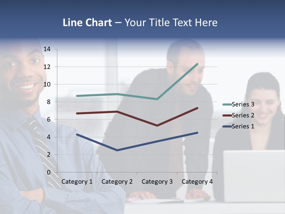 A Group Of People Sitting At A Table With A Laptop PowerPoint Template