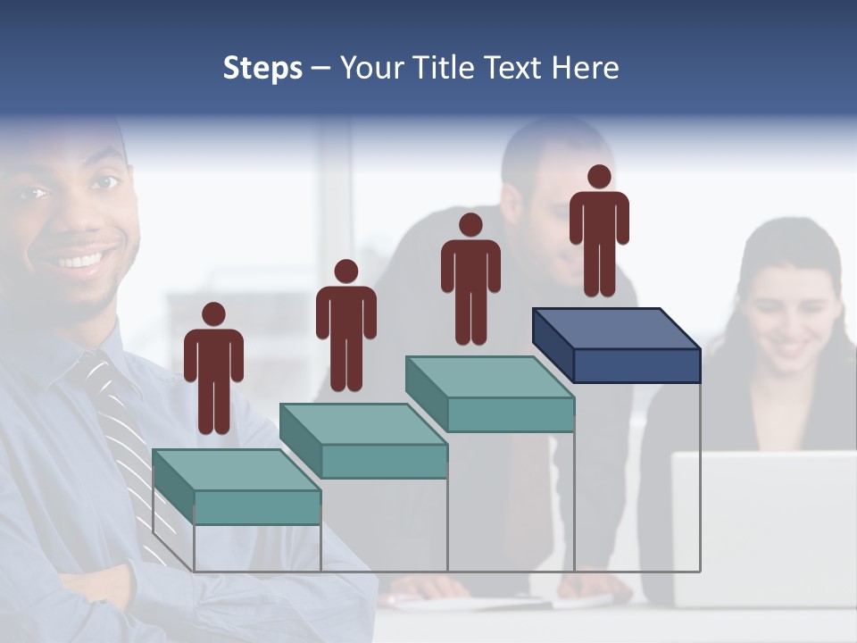 A Group Of People Sitting At A Table With A Laptop PowerPoint Template