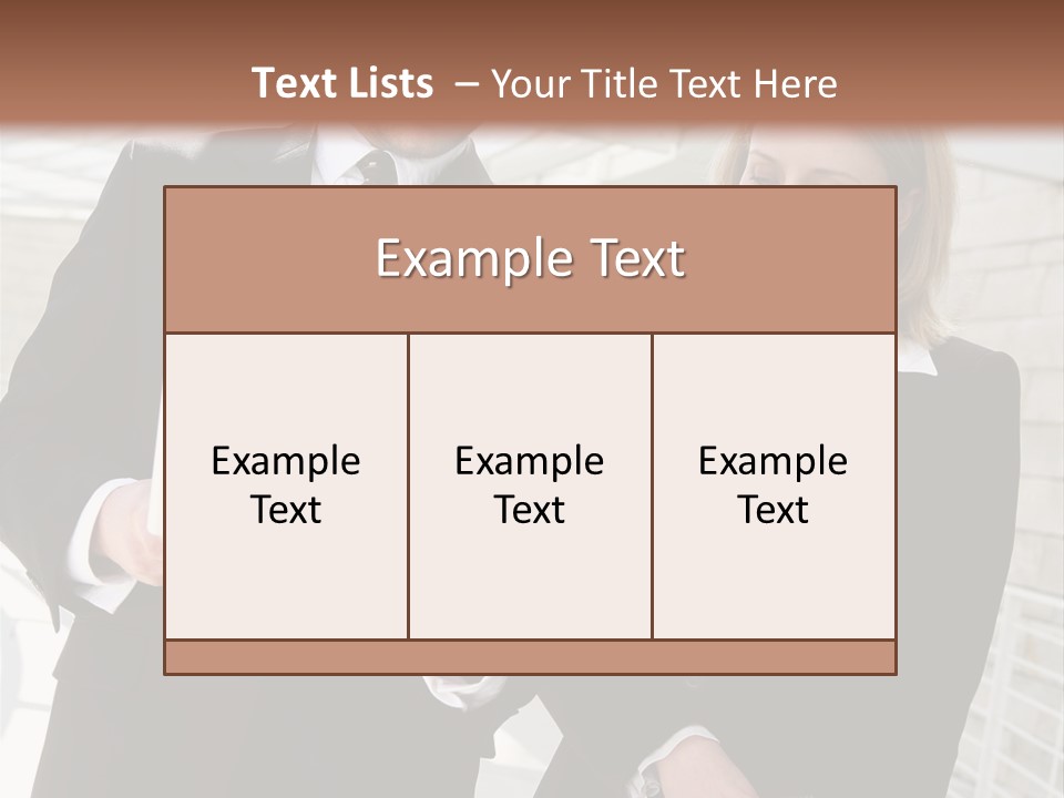 A Man And Woman In Business Attire Holding A Laptop PowerPoint Template