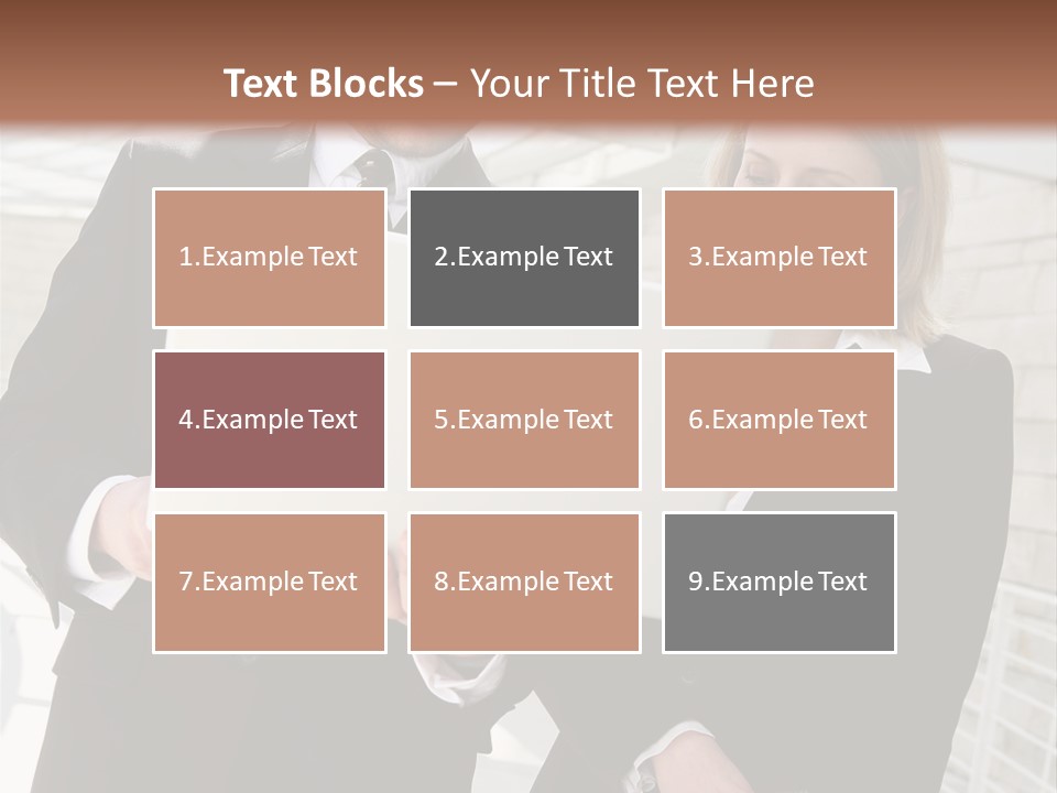 A Man And Woman In Business Attire Holding A Laptop PowerPoint Template