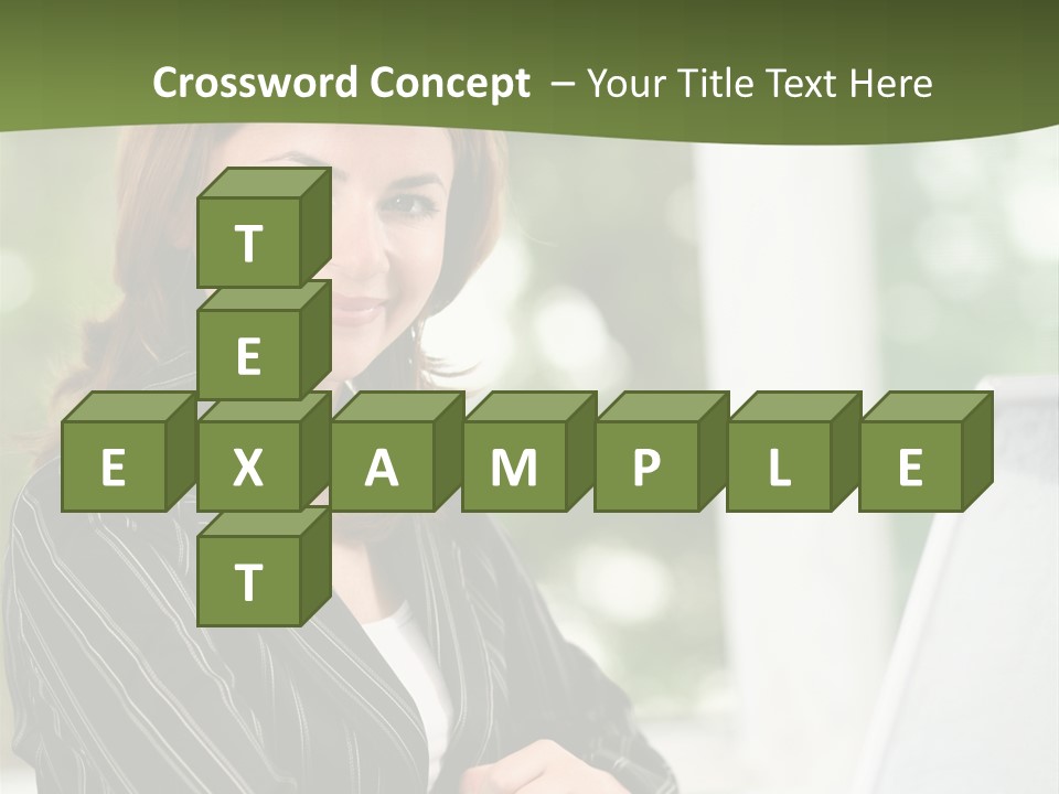 A Woman Sitting At A Desk With A Laptop PowerPoint Template