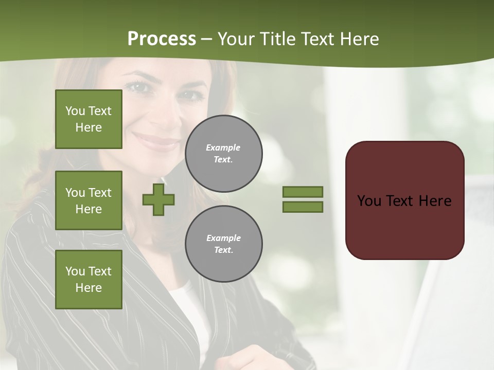 A Woman Sitting At A Desk With A Laptop PowerPoint Template