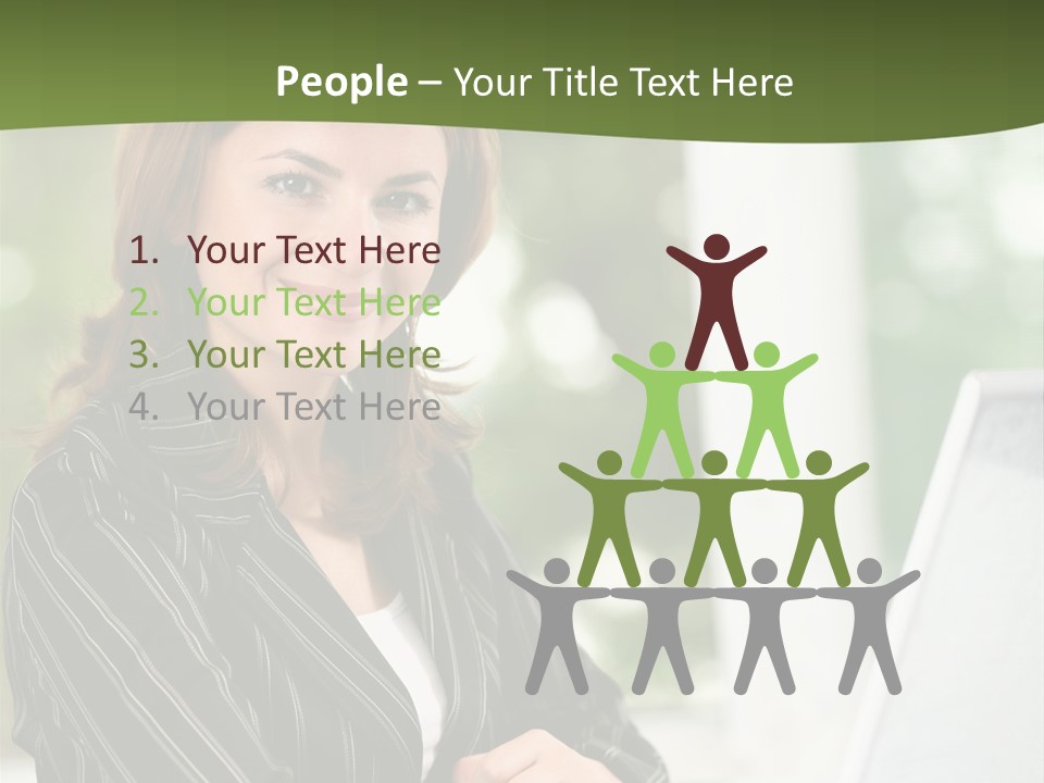 A Woman Sitting At A Desk With A Laptop PowerPoint Template