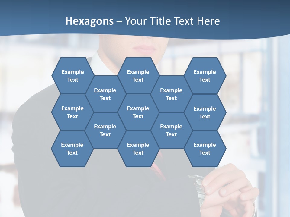 A Man In A Suit And Tie Standing In Front Of A Building PowerPoint Template