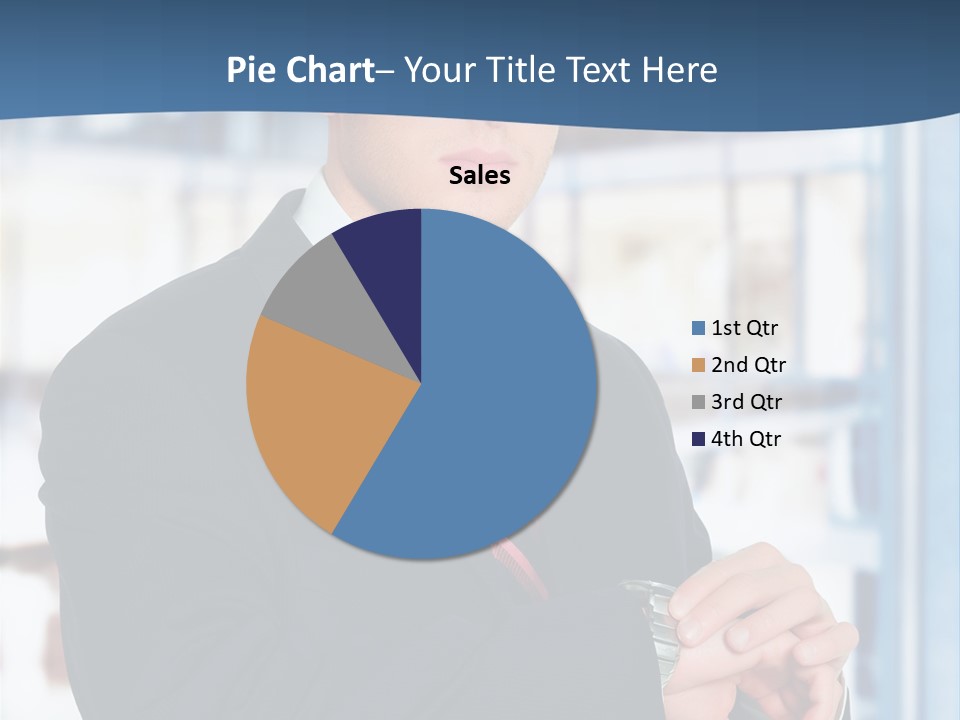 A Man In A Suit And Tie Standing In Front Of A Building PowerPoint Template