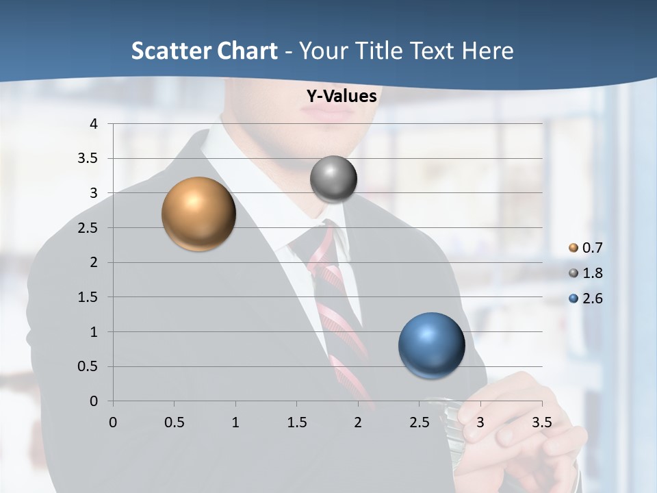 A Man In A Suit And Tie Standing In Front Of A Building PowerPoint Template