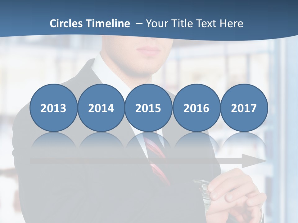 A Man In A Suit And Tie Standing In Front Of A Building PowerPoint Template