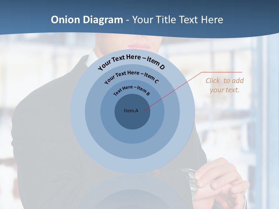 A Man In A Suit And Tie Standing In Front Of A Building PowerPoint Template