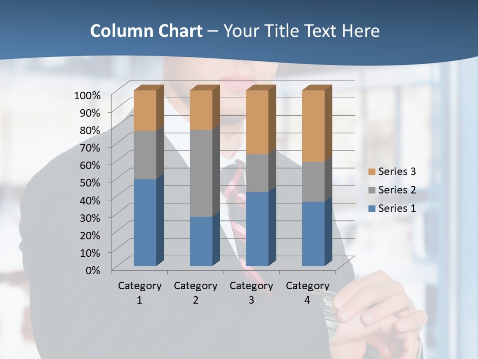 A Man In A Suit And Tie Standing In Front Of A Building PowerPoint Template
