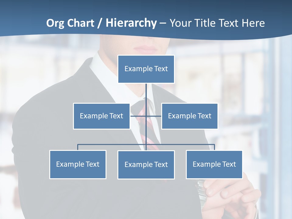 A Man In A Suit And Tie Standing In Front Of A Building PowerPoint Template