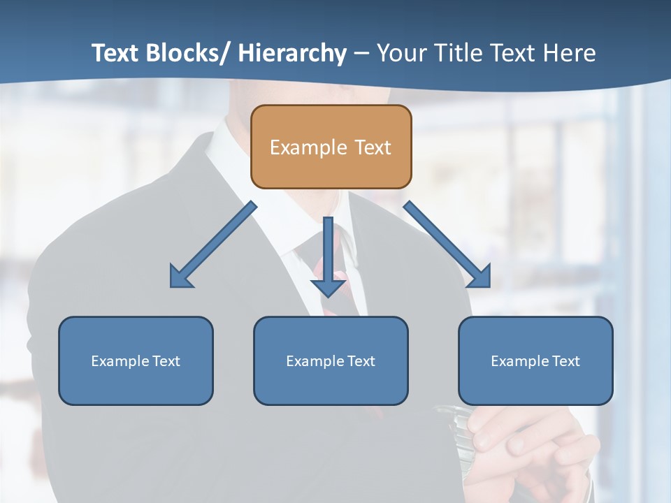 A Man In A Suit And Tie Standing In Front Of A Building PowerPoint Template