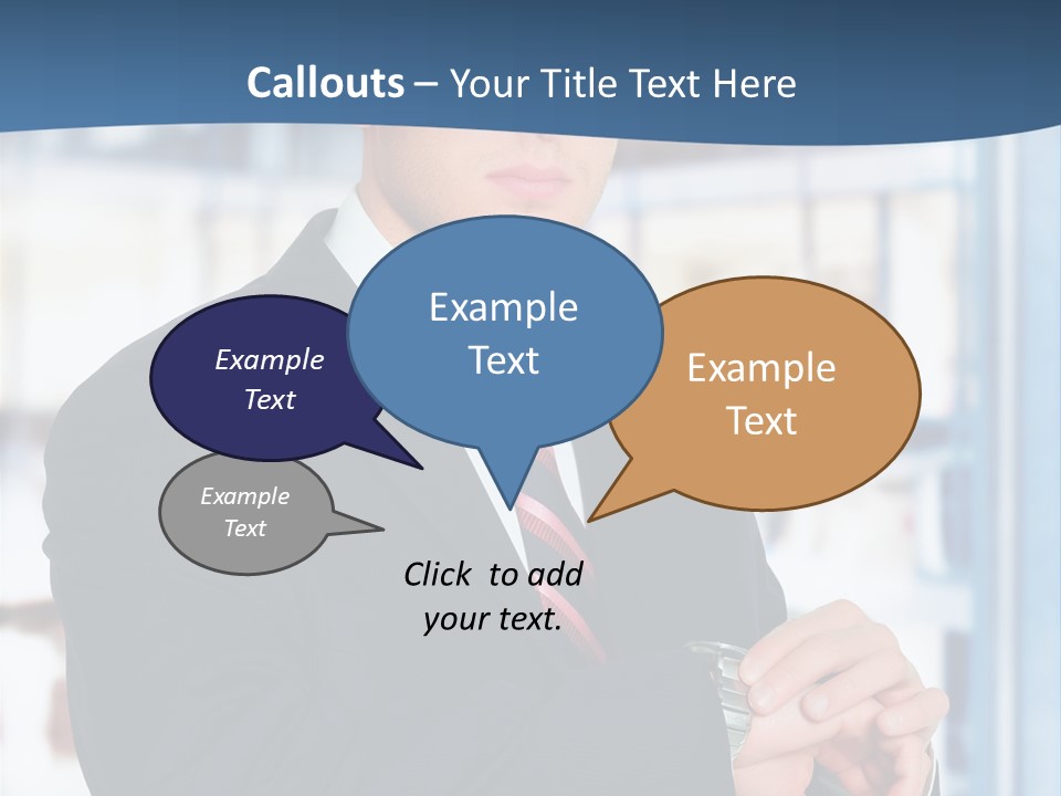 A Man In A Suit And Tie Standing In Front Of A Building PowerPoint Template