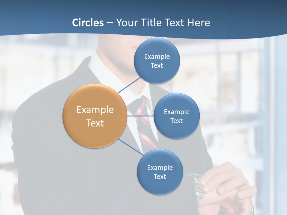 A Man In A Suit And Tie Standing In Front Of A Building PowerPoint Template