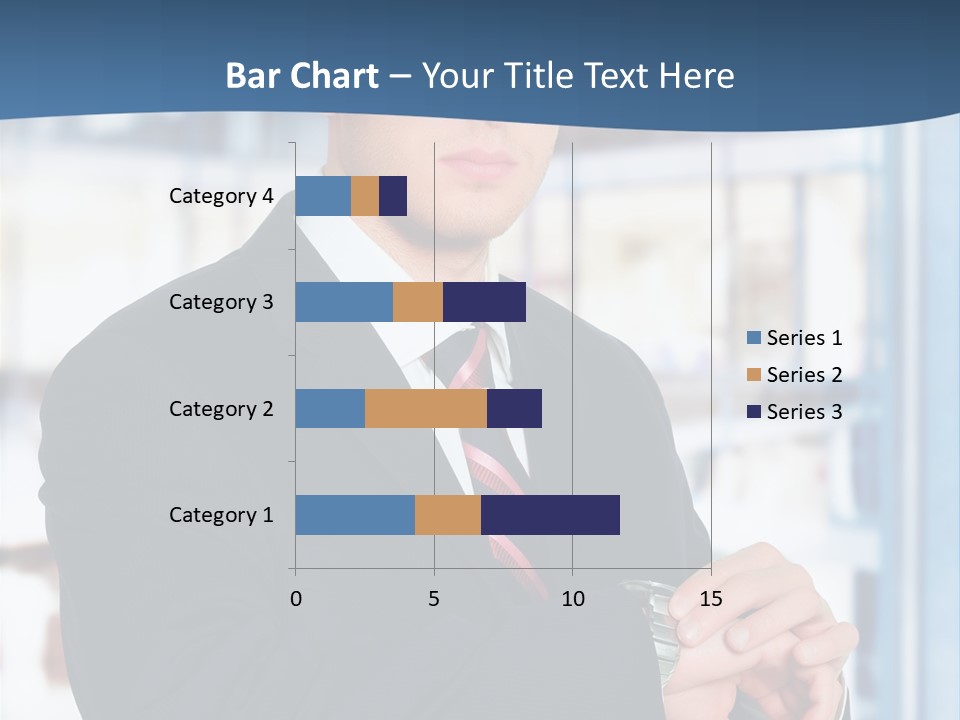 A Man In A Suit And Tie Standing In Front Of A Building PowerPoint Template