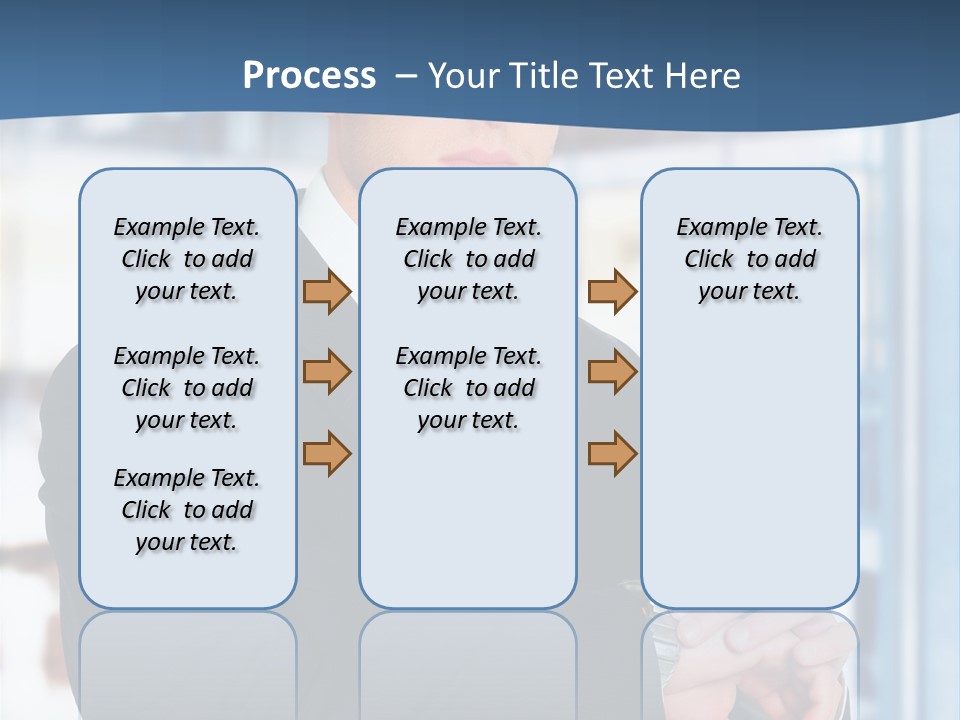 A Man In A Suit And Tie Standing In Front Of A Building PowerPoint Template