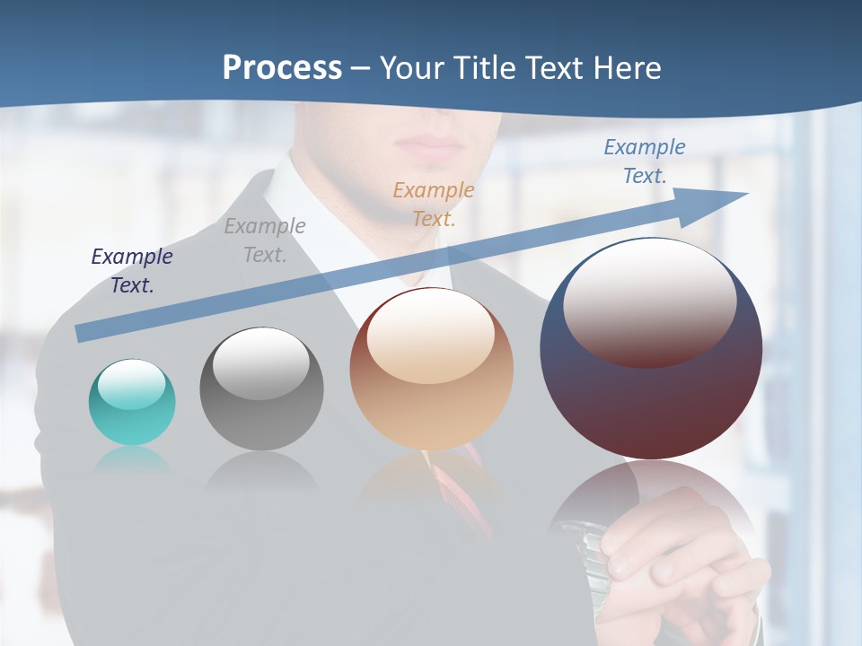 A Man In A Suit And Tie Standing In Front Of A Building PowerPoint Template