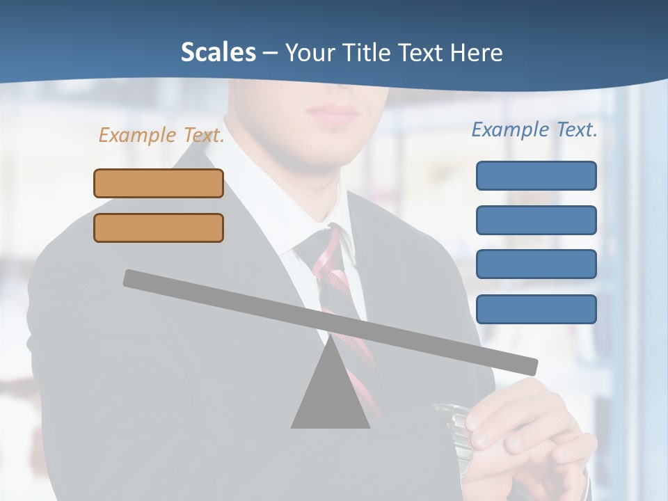 A Man In A Suit And Tie Standing In Front Of A Building PowerPoint Template