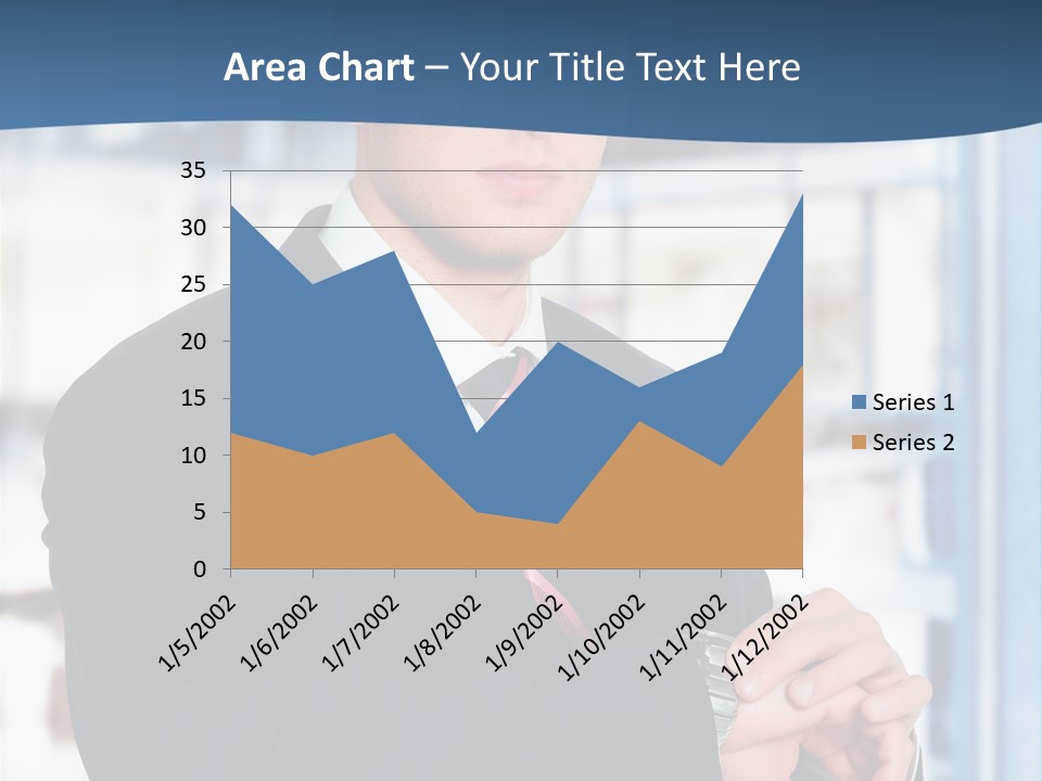 A Man In A Suit And Tie Standing In Front Of A Building PowerPoint Template