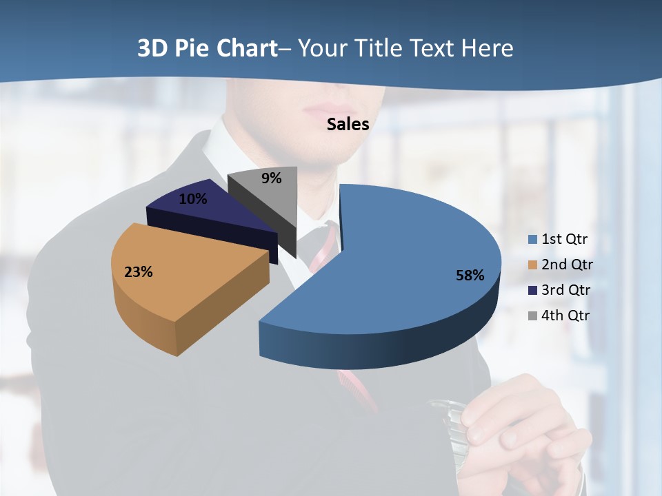 A Man In A Suit And Tie Standing In Front Of A Building PowerPoint Template