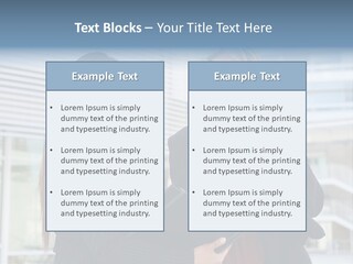Two Women In Business Attire Looking At A Cell Phone PowerPoint Template
