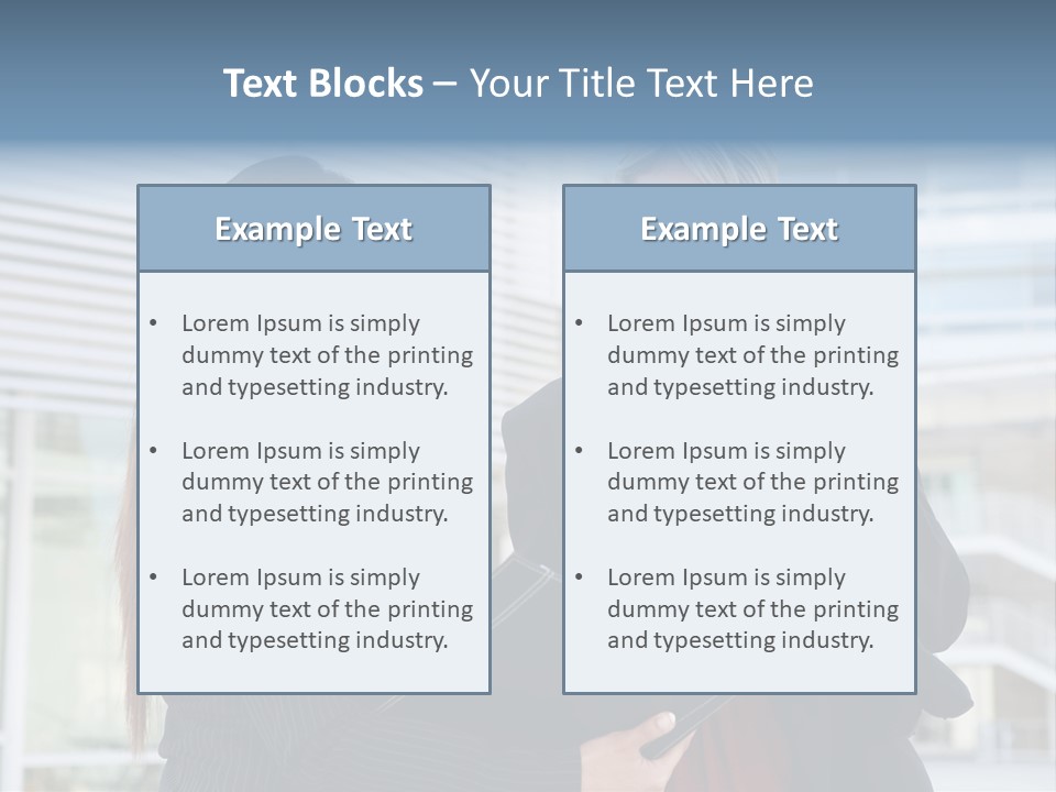 Two Women In Business Attire Looking At A Cell Phone PowerPoint Template
