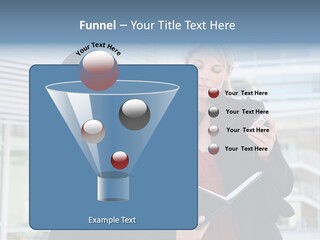 Two Women In Business Attire Looking At A Cell Phone PowerPoint Template