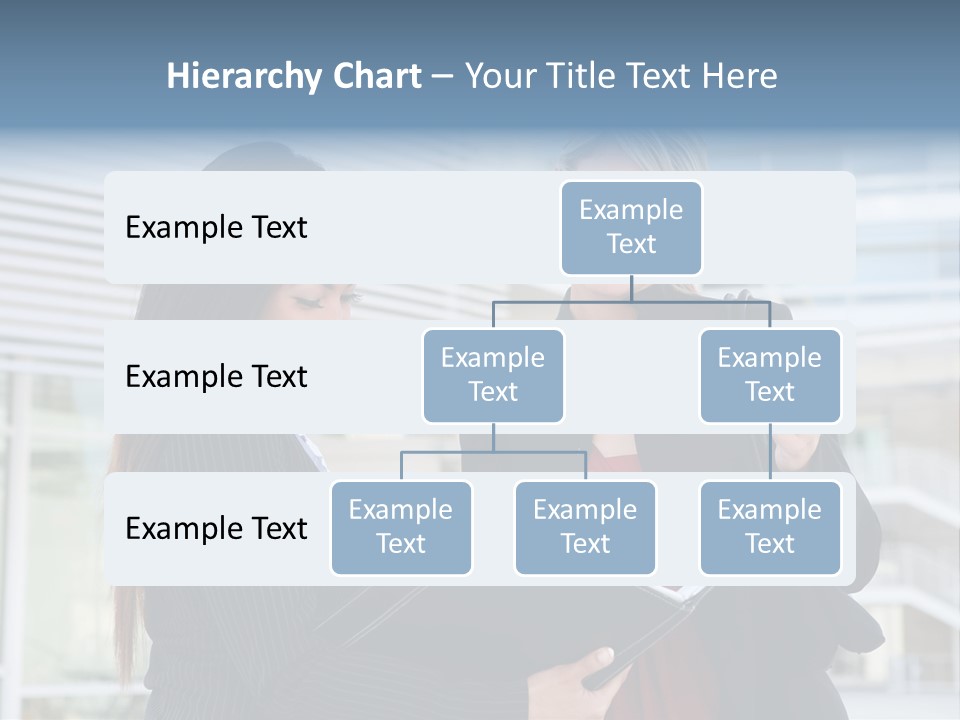 Two Women In Business Attire Looking At A Cell Phone PowerPoint Template